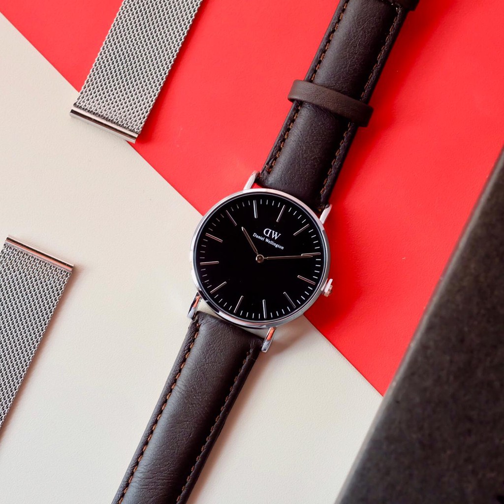 Jam Tangan Pria Wanita Analog DW Daniel Wellington Super Tali Kulit