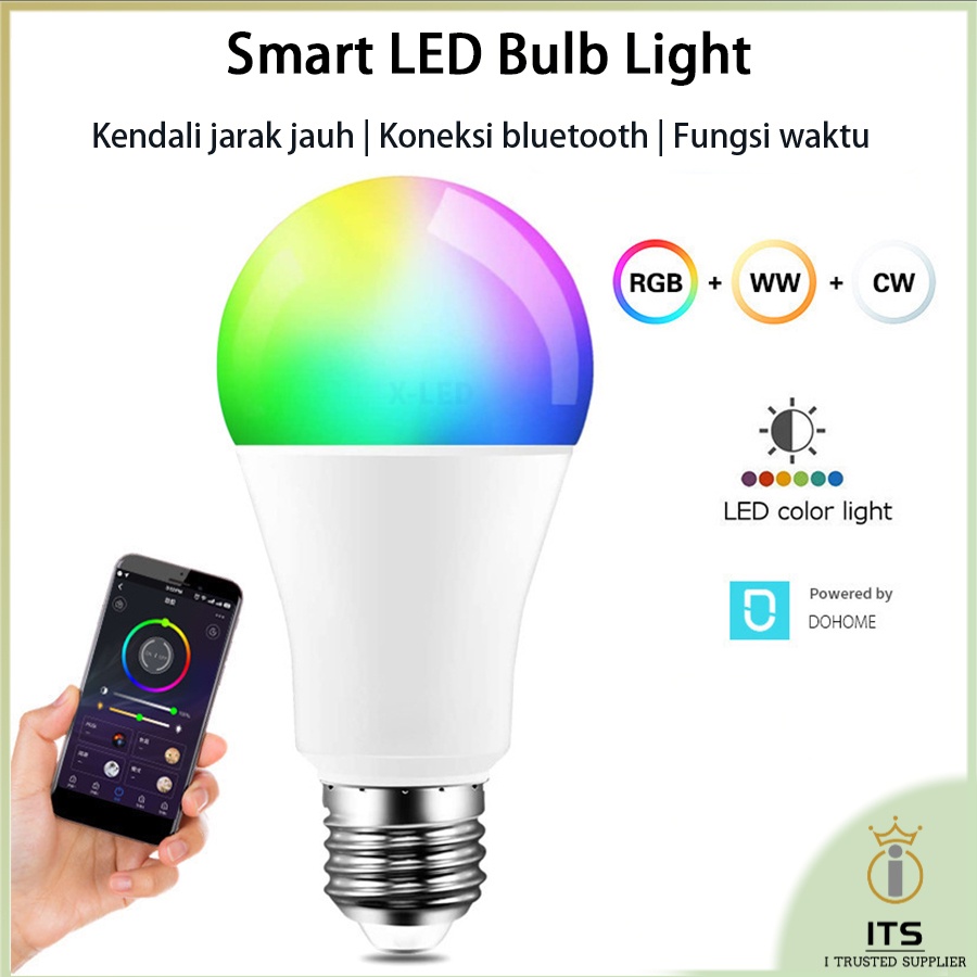 ITS Smart Light Bulb LED Home light 9W Bohlam Pintar RGB WW CW Wireless Control Lamp