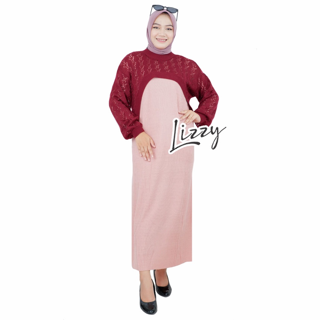 Lizzy - ONE SET FREYA PREMIUM-Dusty - Maroon