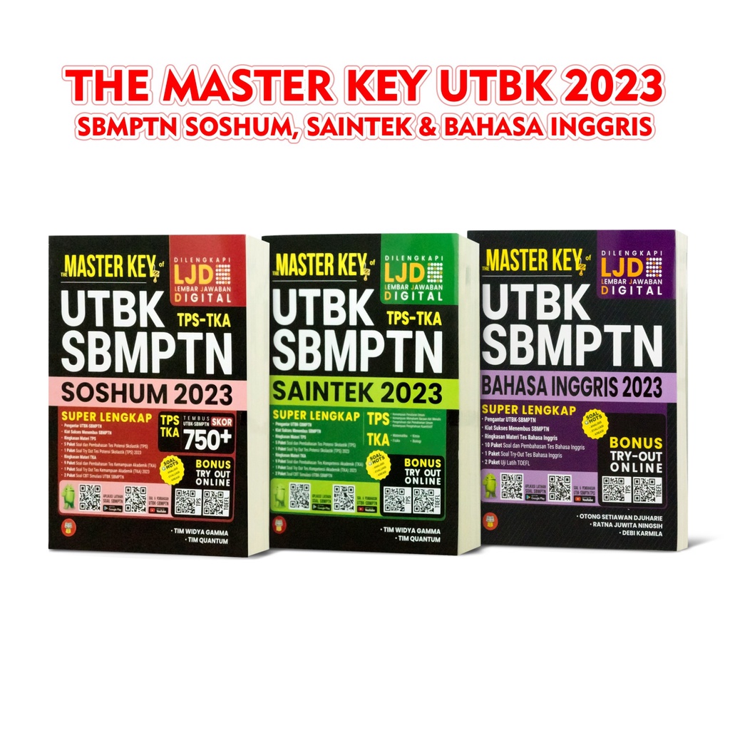 Jual Buku UTBK SBMPTN / The Master Key Of UTBK TPS / TKA SBMPTN Saintek ...