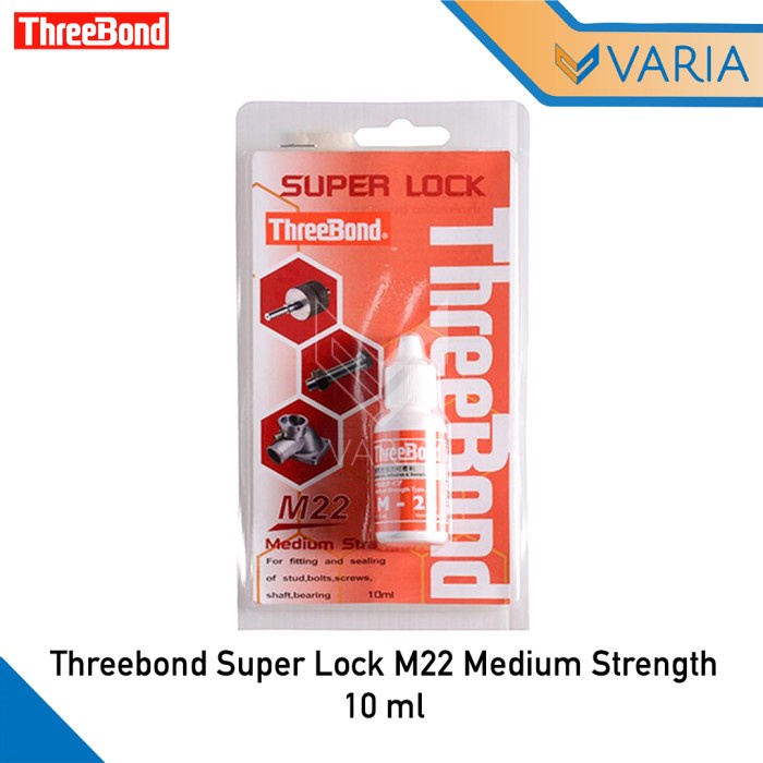 Threebond Super Lock M22 Medium Strength 10 ml Lem Ulir Baut Sekrup