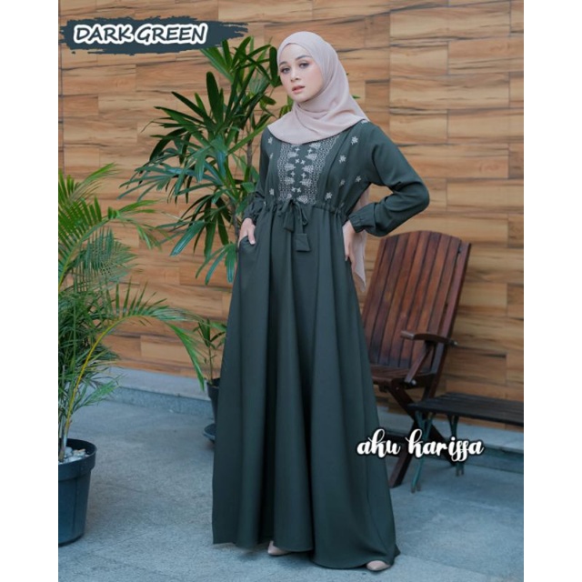 SYAFIRA DRESS ORI AKU KARISSA / GAMIS BORDIR /GAMIS KEKINIAN /TERLARIS COD