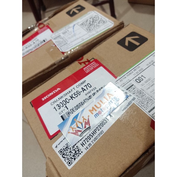 13000-K59-A70 CRANKSHAFT ASSY NEW VARIO 150 ESP 2018 KRUK AS 13000K59A70 KRUK AS ASSY ORI ASLI HGP