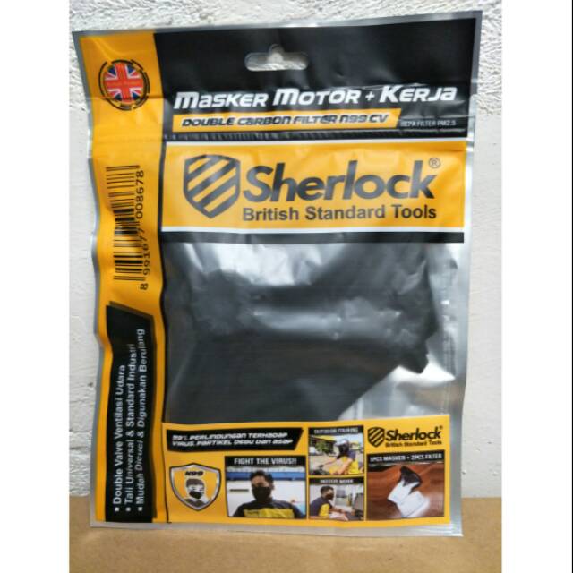 Masker Sherlock N99 1pcs Masker + 2pcs Filter