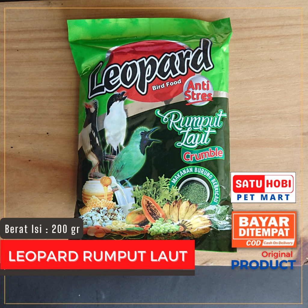 Jual Leopard Rumput Laut Pakan Makanan Burung Pleci Gelatik Batu Kacer Tledekan Shopee