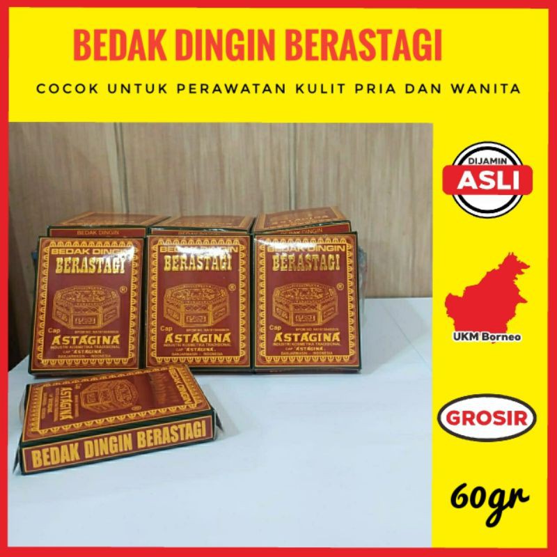 Bedak Dingin / Pupur Dingin Berastagi cap Astagina Oleh Oleh Banjarmasin Kalimantan