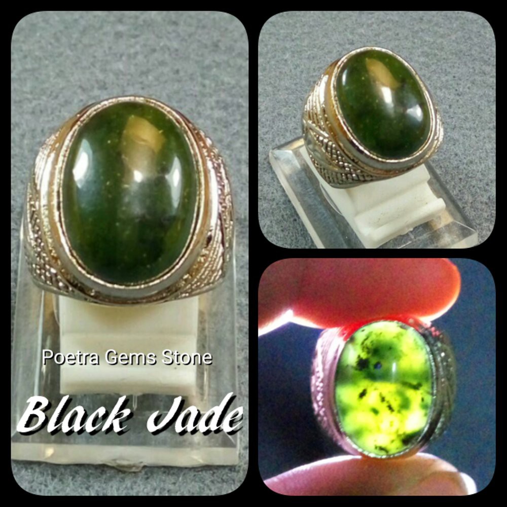 CINCIN BLACK JADE SIZE KANTORAN TEMBUS KRISTAL