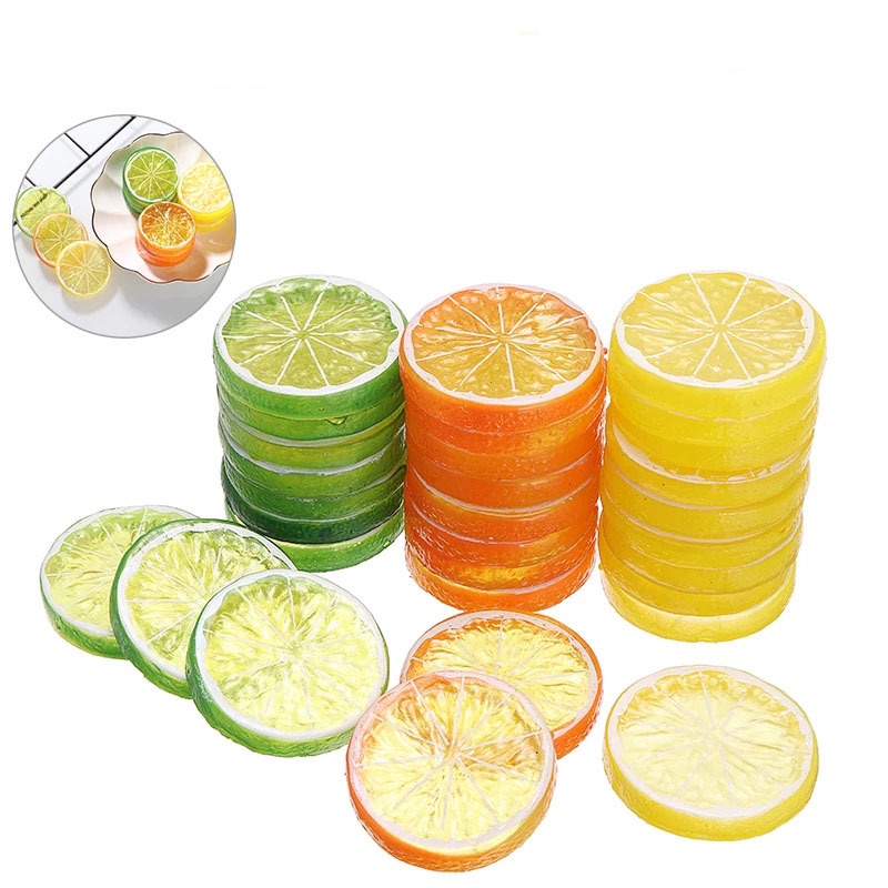 (Recommend) Potongan Buah Lemon Imitasi Bahan Plastik Ukuran 5cm Untuk Dekorasi Pesta Pernikahan
