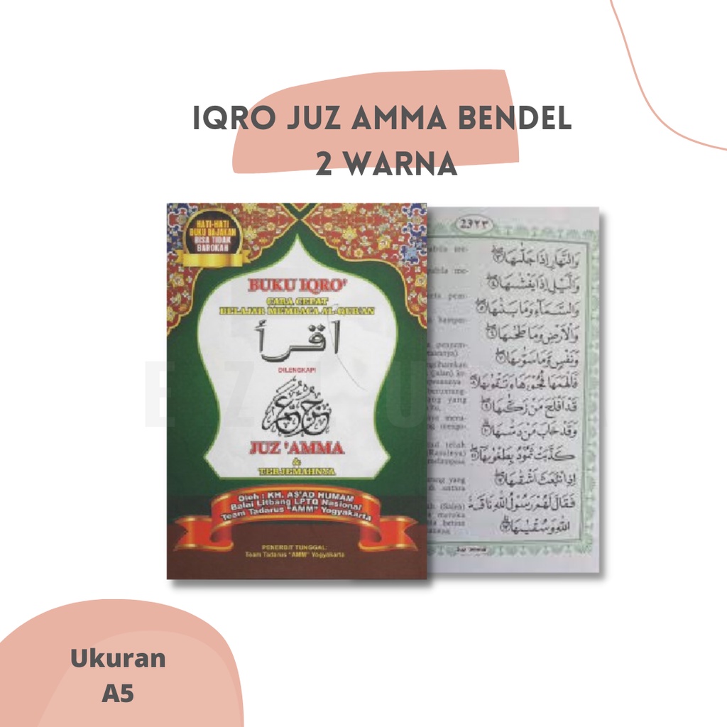 Buku Iqro Dan Juz Amma 2 Warna Bendel Besar