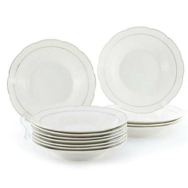 MomQian Houseware - Vicenza Dinner Plate 9 inch DP9 Gold(1 lusin) Piring Makan
