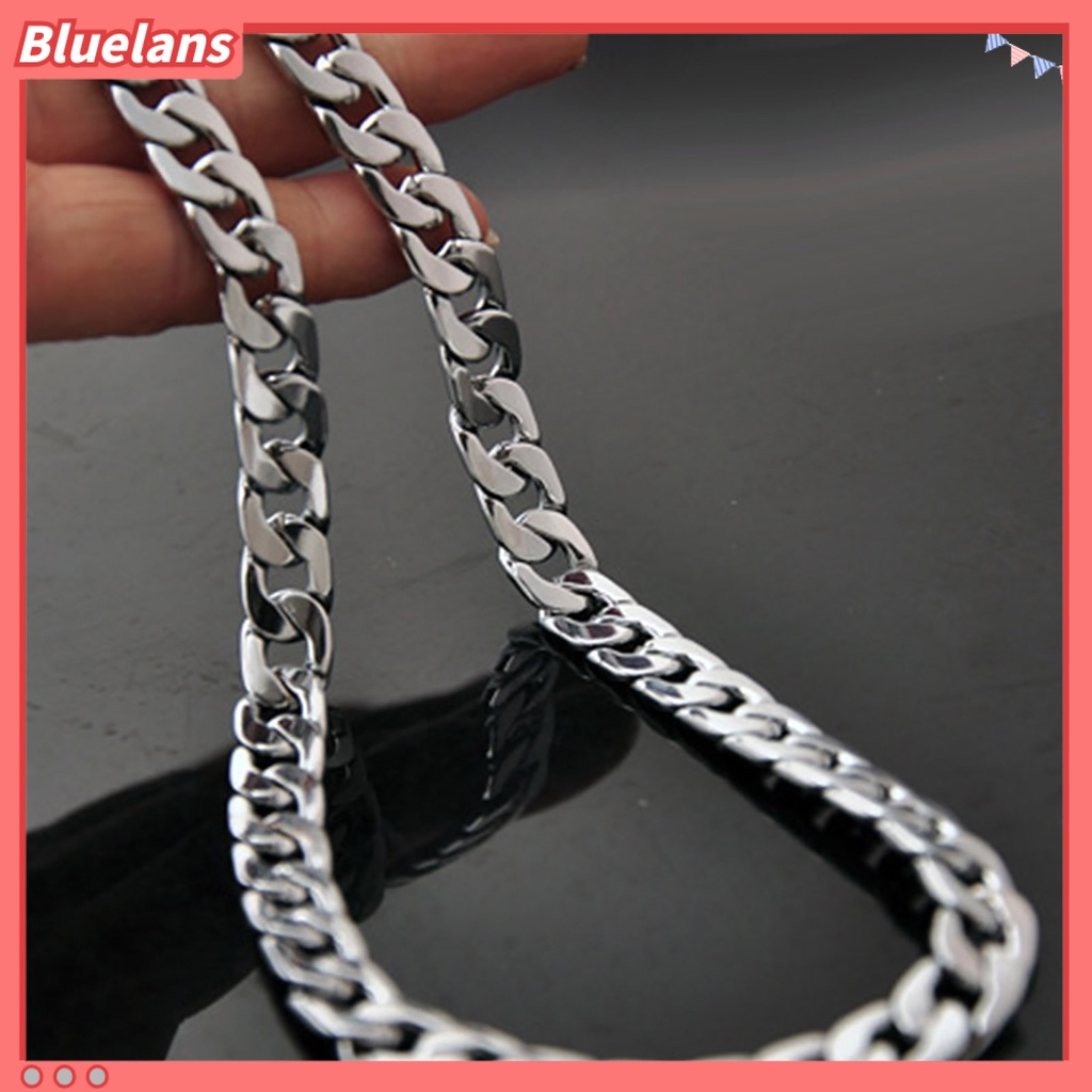 Bluelans Men Fashion Twist Oblate Wide Chain Necklace Gift Jewelry Accessories Club