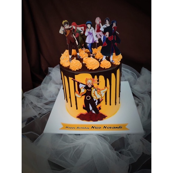 Topper kue karakter anime naruto / sasuke