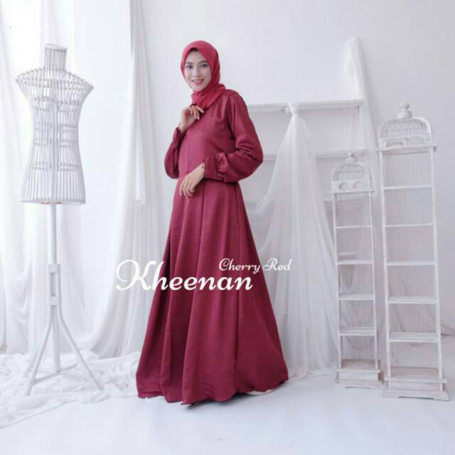 SALE SALE SALE Khenan / dress satin cavali/ dress mewah/ gamis mewah/ gamis polos murah