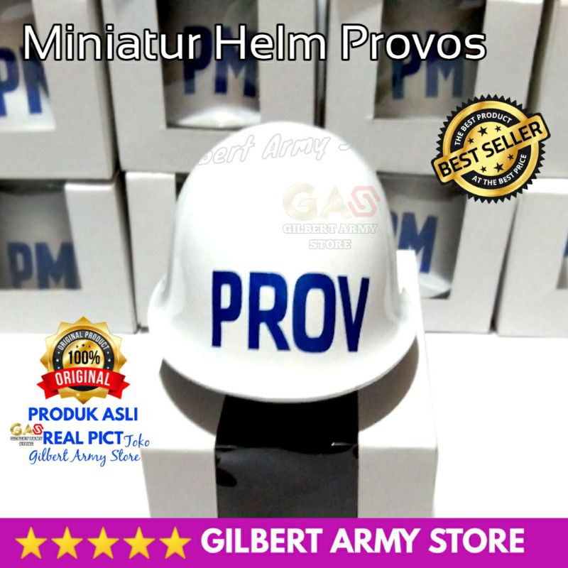 Miniatur Helm Dashbor mobil Logo Kesatuan Tni Polisi Militer Provos Murah Grosir GILBERT ARMY STORE