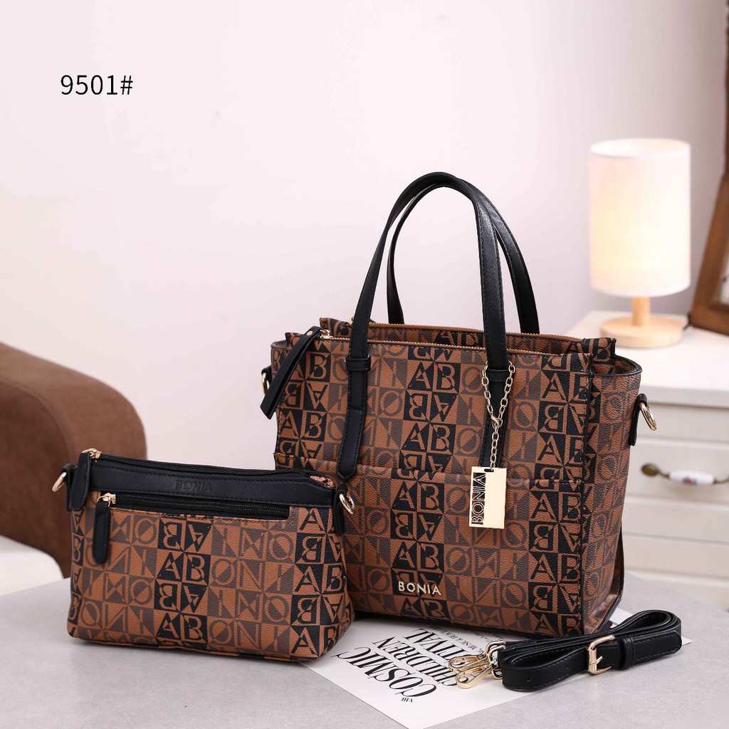 R E S T O C K ! Top Best Seller !   Tas Wanita Tote Bag 2in1 #9501