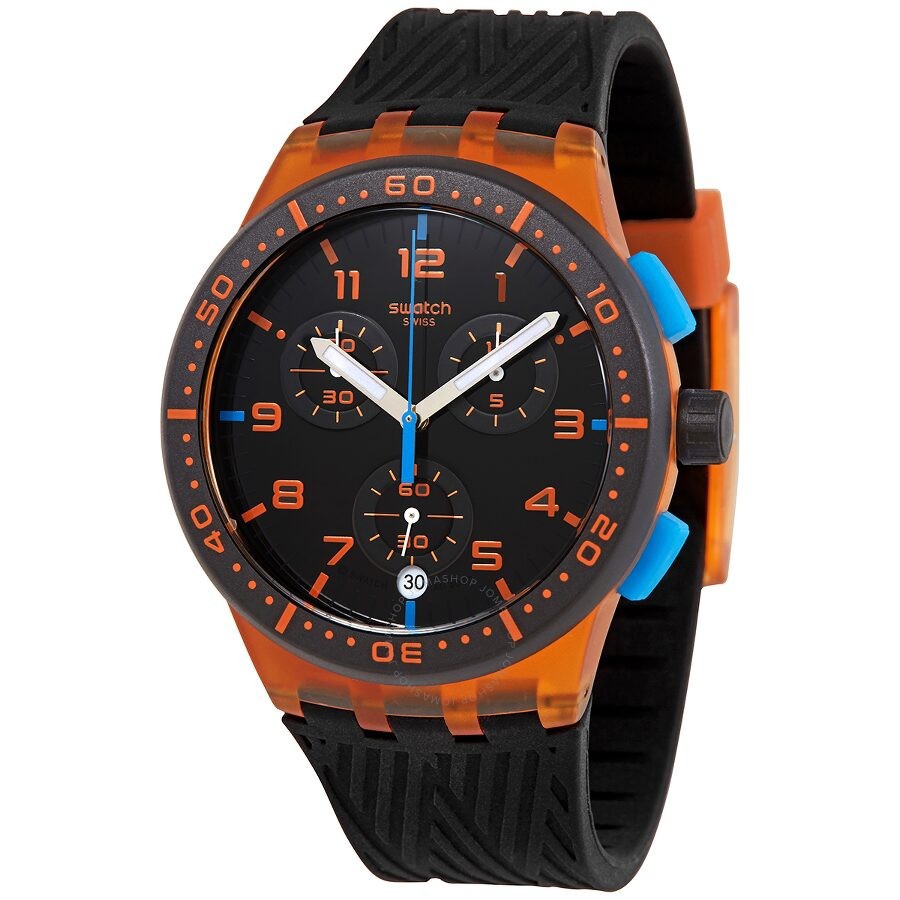 Jam tangan pria swatch suso401 sport laki-laki model crono tanggal aktif