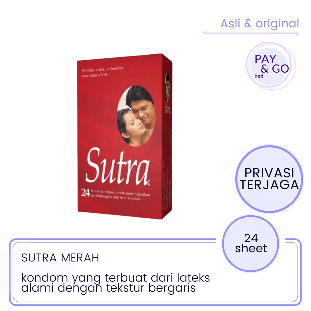 SUTRA MERAH ISI 24-KONDOM SUTRA MERAH ISI 24-SUTRA MERAH 24 SHEET-ALAT KONTRASEPSI