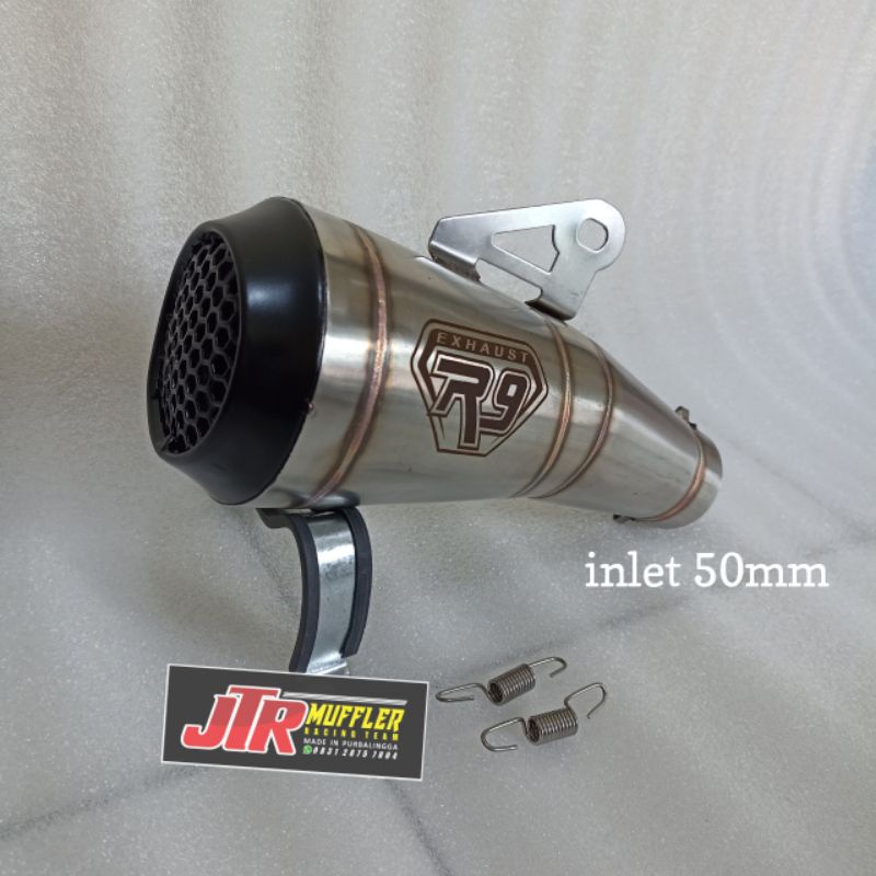 Silincer silencer knalpot R9 gp series inlet 50mm