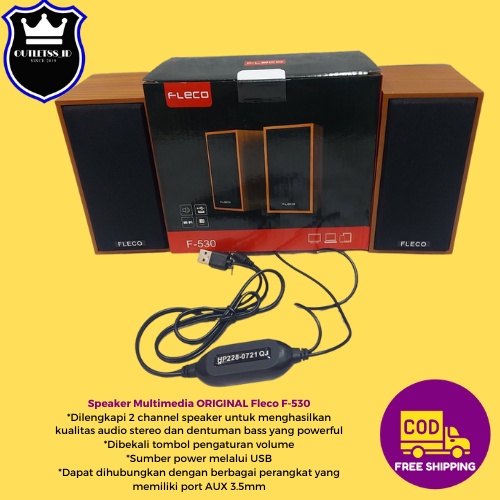 Speaker Multimedia Fleco F-530 | Soundbar Speaker | Fleco Speaker Pc Sepeker | Spiker Komputer