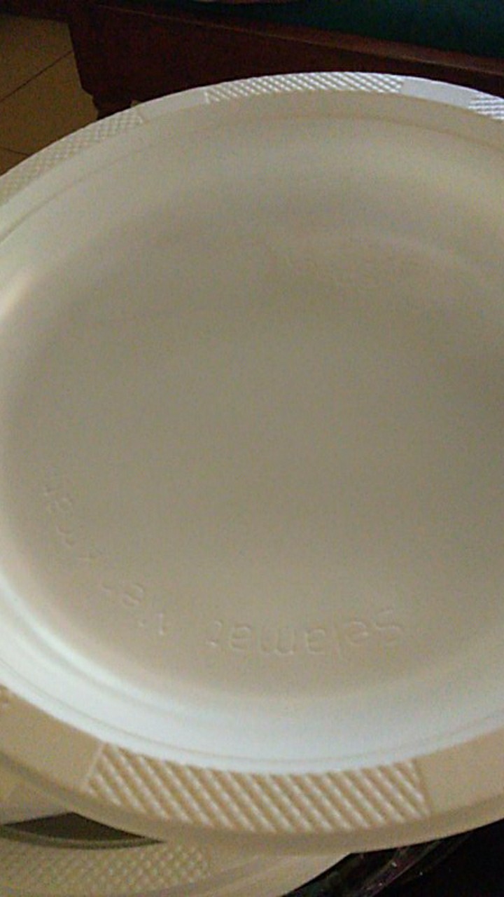 Piring Plastik Putih Susu P9 Besar Large Kue Ultah