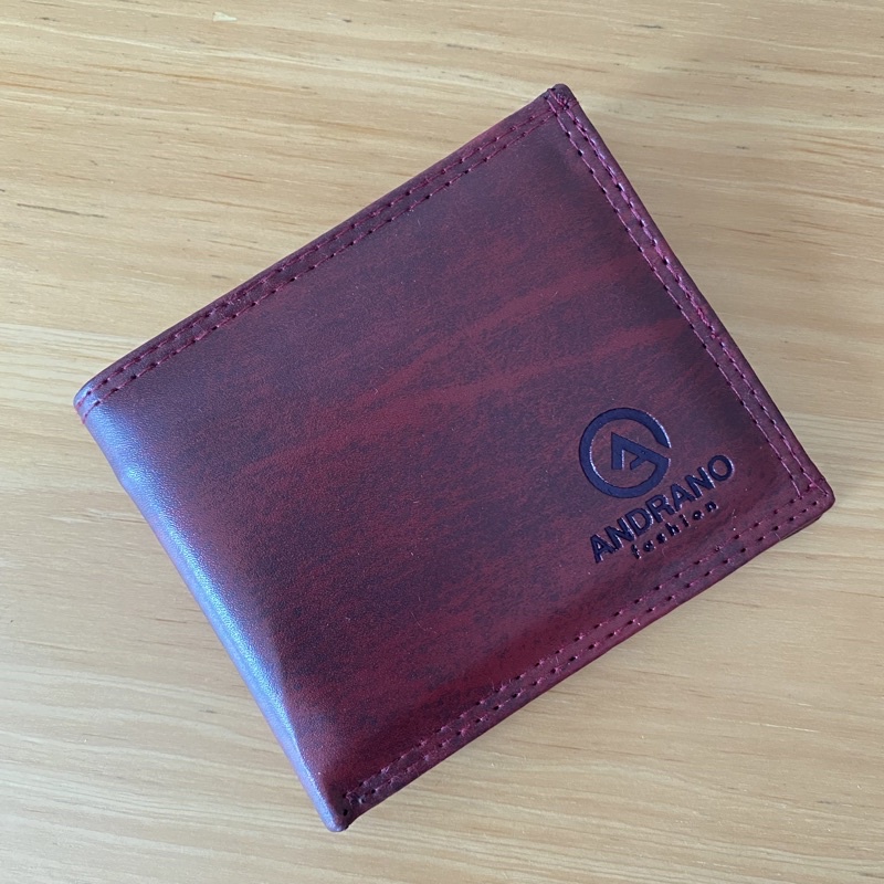 DOMPET PRIA TERLARIS BAHAN DIJAMIN TAHAN LAMA BAHAN SYNTETIS-ADR MAROON KILAP