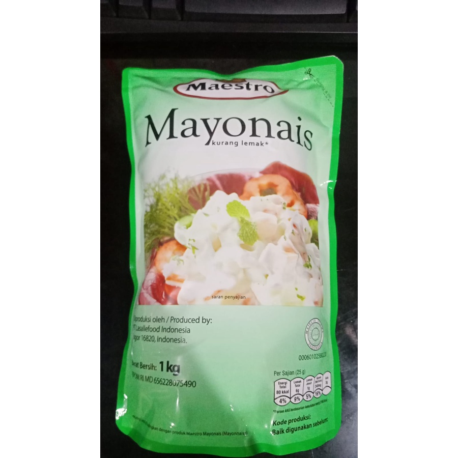 

Maestro Mayonais 1.000 gr / 1 Kg || Saus Mayo Saos Low Fat Mayonaise