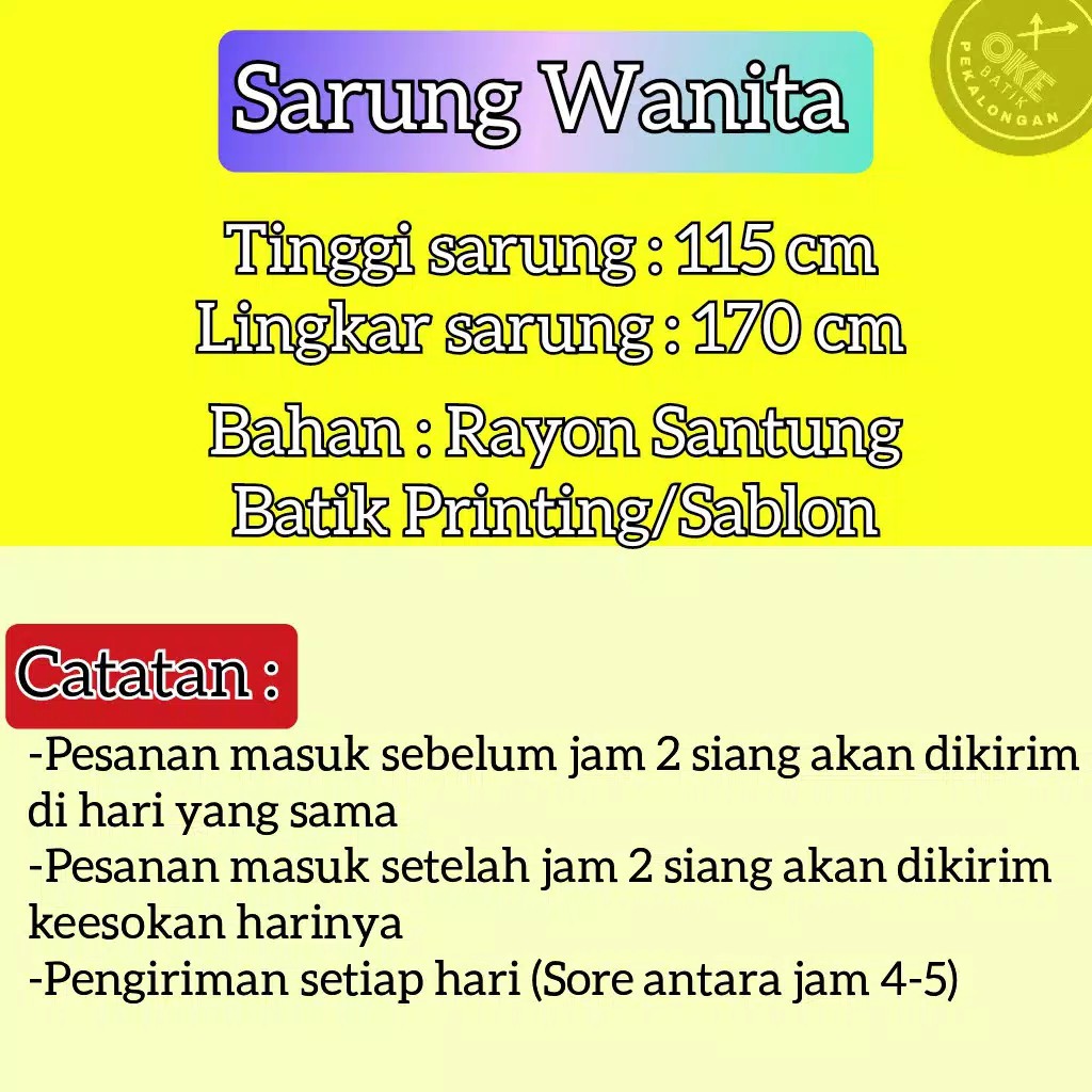 Sarung Batik Wanita Sarung Gloyor Bawahan Santri Perempuan Sarung Cewek Sarung Wanita-1