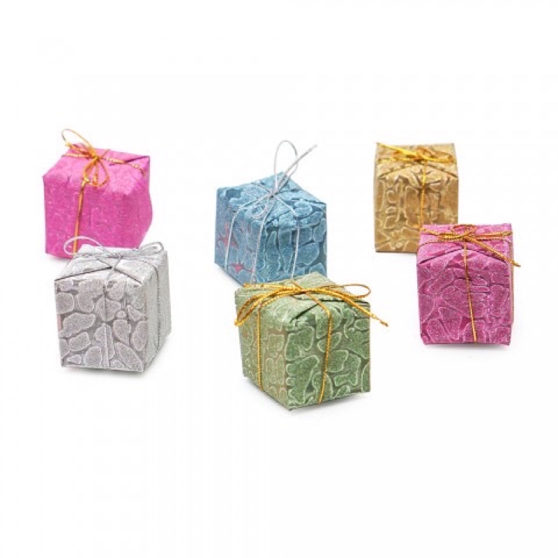 

Hiasan Natal Kado Warna Pastel isi 6 4 x 4cm Gantungan Dekorasi Aksesoris Ornament Pohon Natal Y109