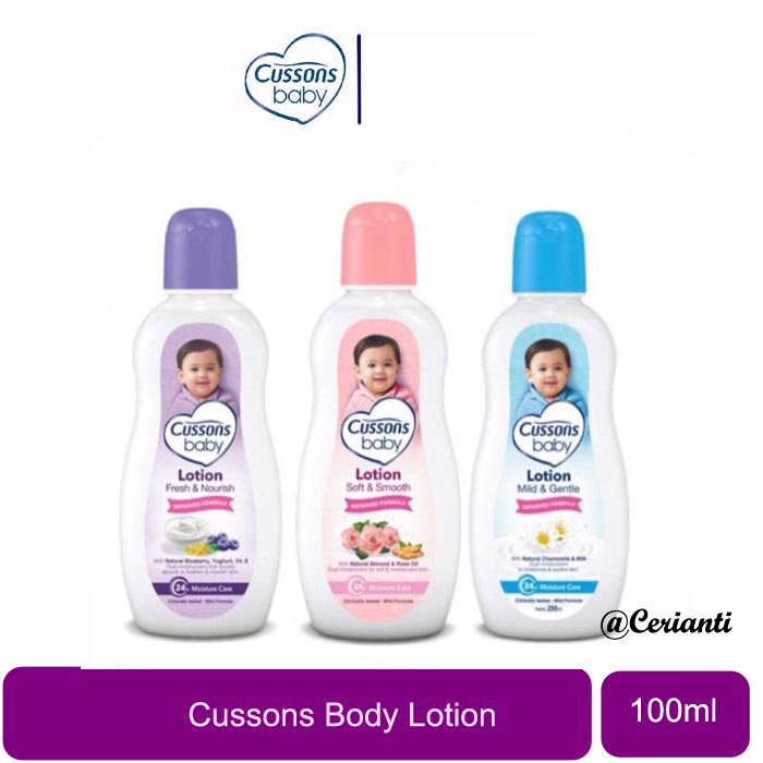 [100ML] [BPOM] Cussons Baby Lotion | Lotion Bayi | Fresh &amp; Nourish | Mild &amp; Gentle | Soft &amp; Smooth | BODY LOTION_Cerianti