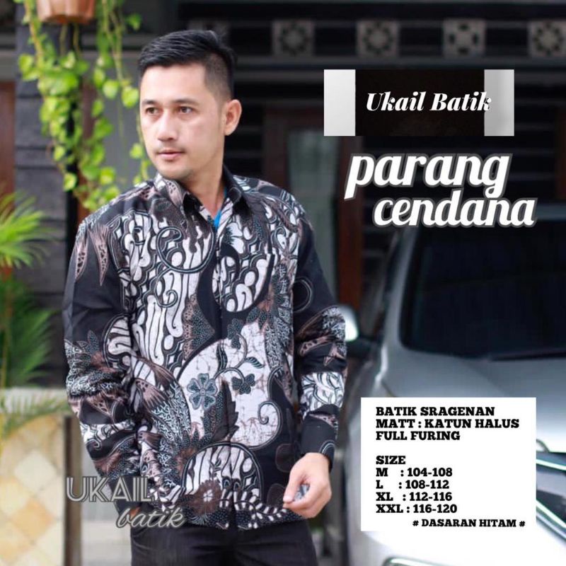 Parang Cendana Kemeja Batik Pria Premium Lengan Panjang Lapis Furing Bahan Katun Premium