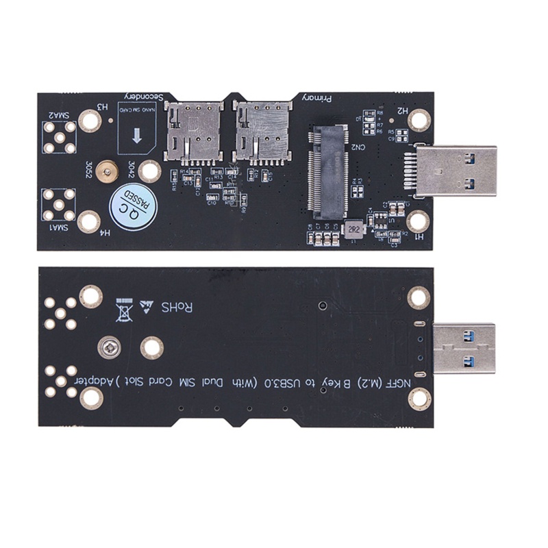 Btsg Untuk M.2 Untuk Kunci B Ke USB3.0 Dual Untuk NANO SIM Card Slot Adapter Untuk WLAN/LTE Sup