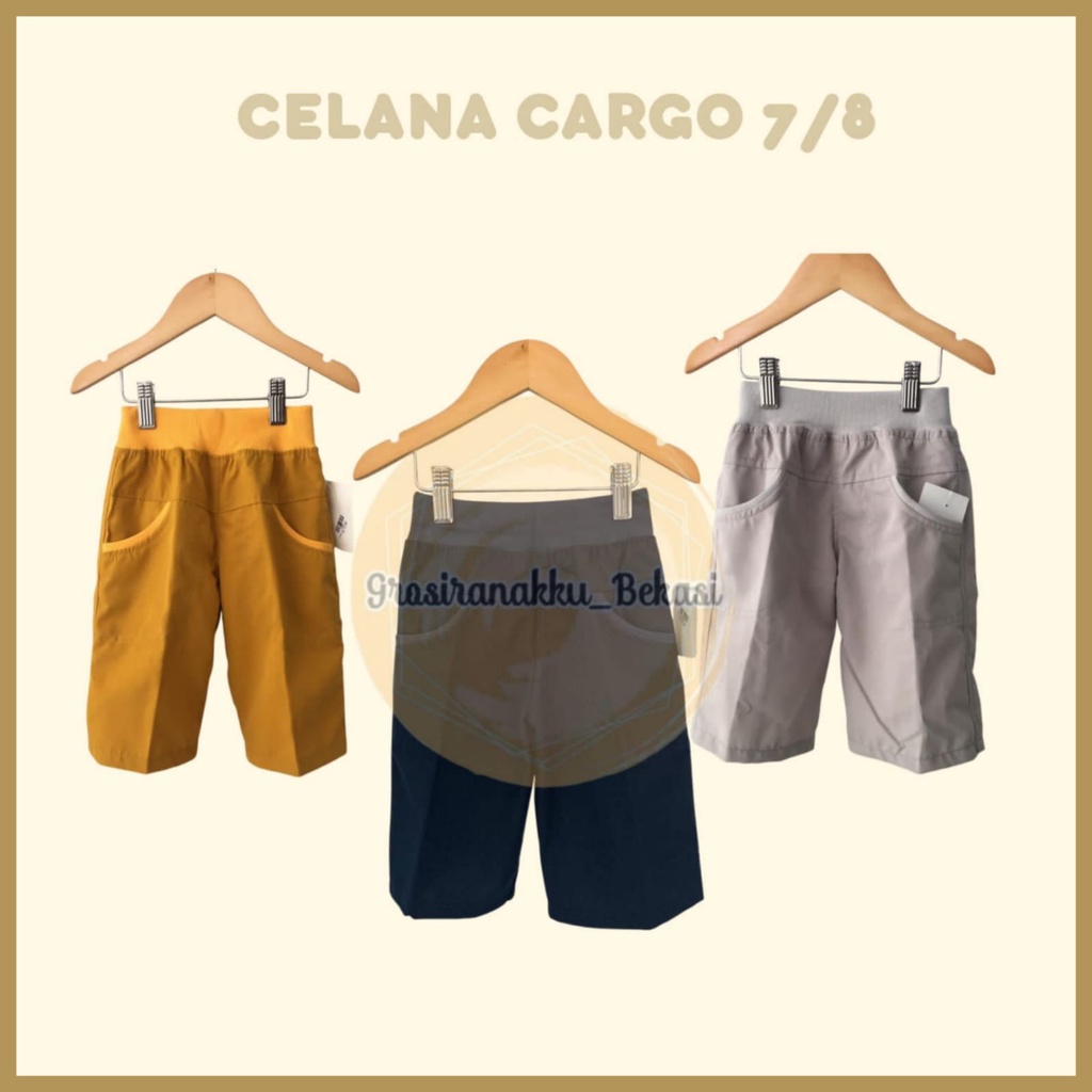 Celana Cargo Anak 7/8 Mix Warna Size 3-5T