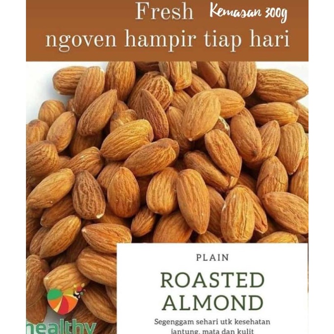 

Snack Healthy Pleasure Indonesia Roasted Almond Plain 1kg Best Seller