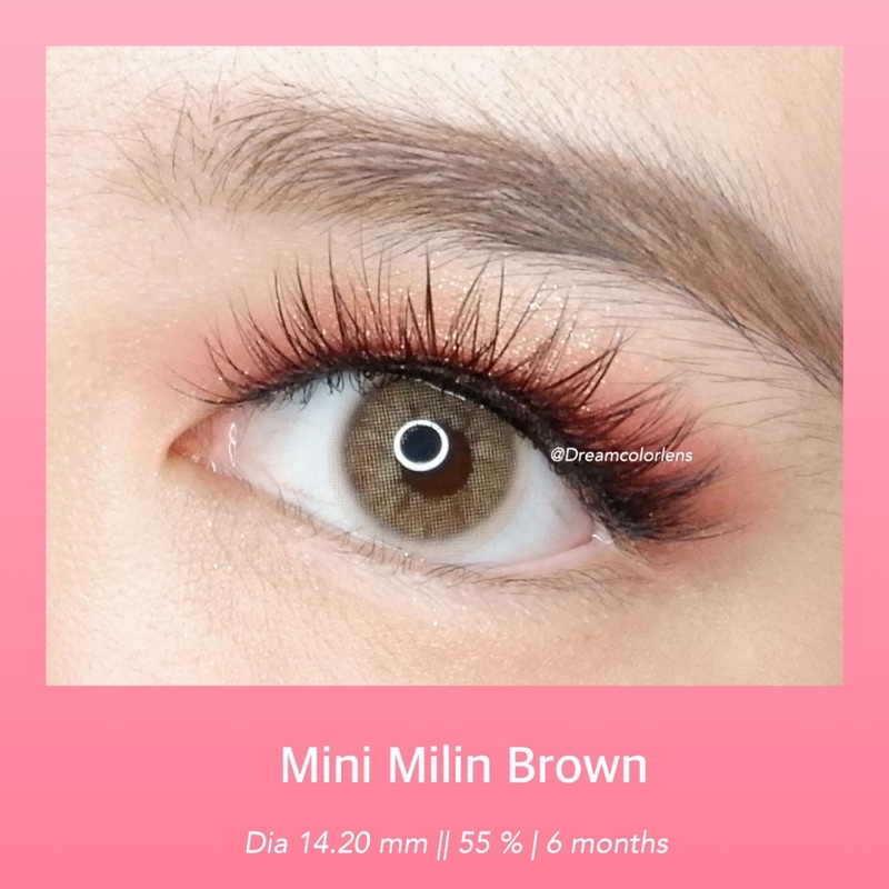 Softlens Kitty Kawaii Mini Milin Grey / Gray / Brown / Abu / Coklat Normal Minus Beda Minus