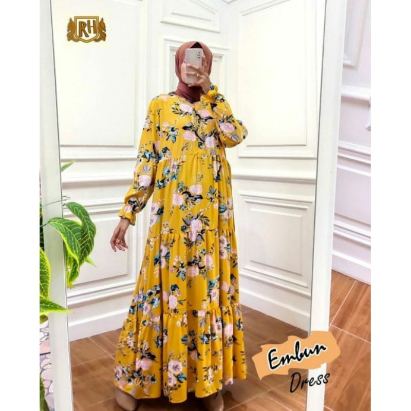 BTC SOLO / GAMIS / EMBUN GAMIS / GAMIS RAYON MOTIF / PARAHITA STORE