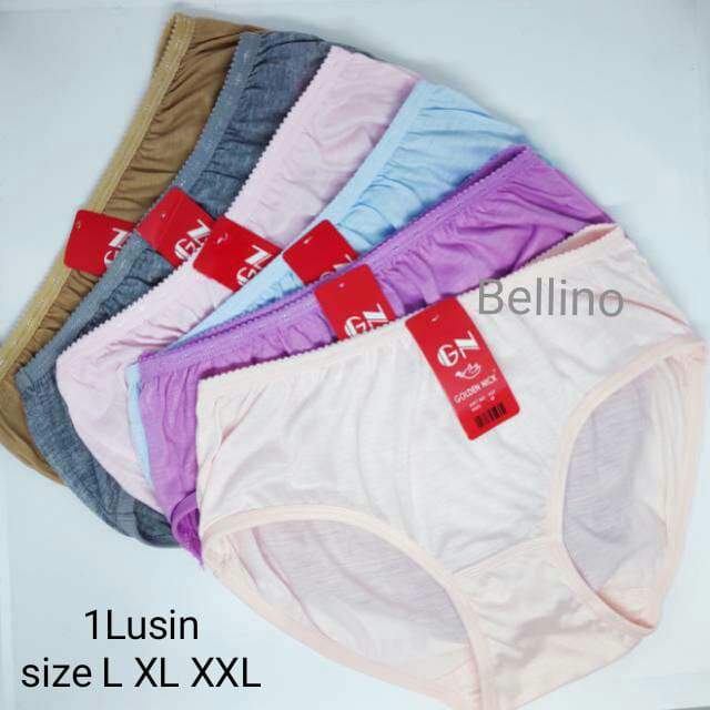 1 Lusin Celana Dalam Wanita Golden Nick Jumbo Size L XL XXL/3L / Cd Cewek Jumbo Lusinan