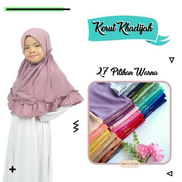Hijab Kerut Khadijah / Hijab Kerut Bayi / Hijab Kerut Anak / Kerut Khadijah