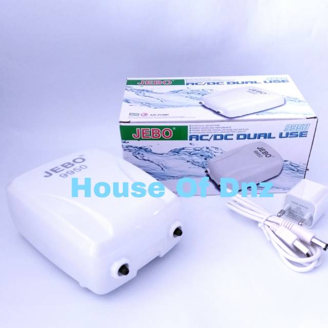 Jebo 9950 Air Pump AC/DC Air Pompa Aerator Portabel JEBO 9950