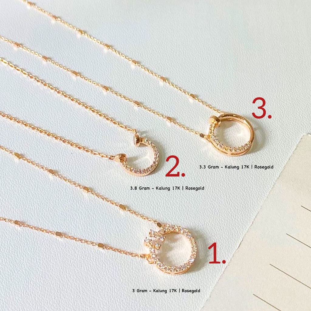 Kalung liontin anak dan dewasa emas asli kadar 750 75 17k rosegold tiffany n co ring bling permata t