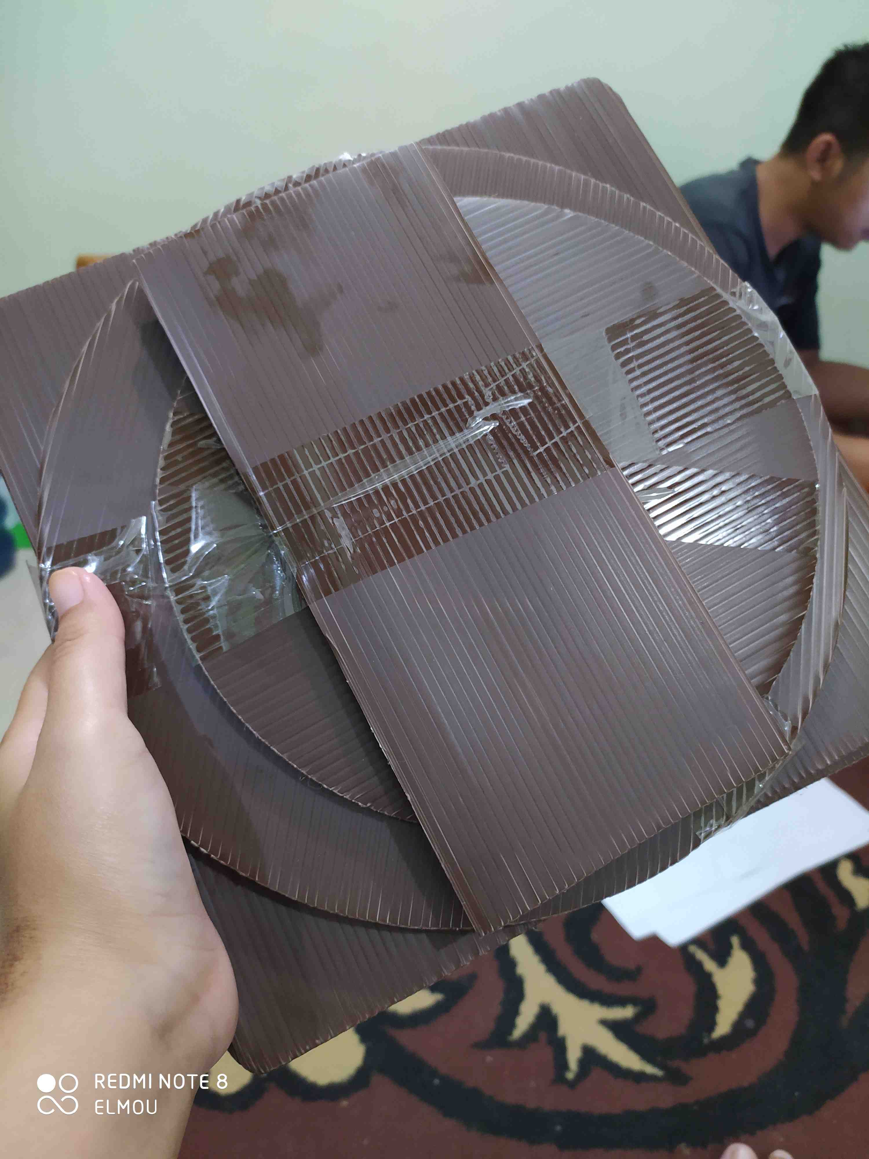 Alas Kue Persegi 22 X 10 Cm Coklat Tebal 3mm Tatakan Loyang Cake Box Plastik Corrugated Impraboard