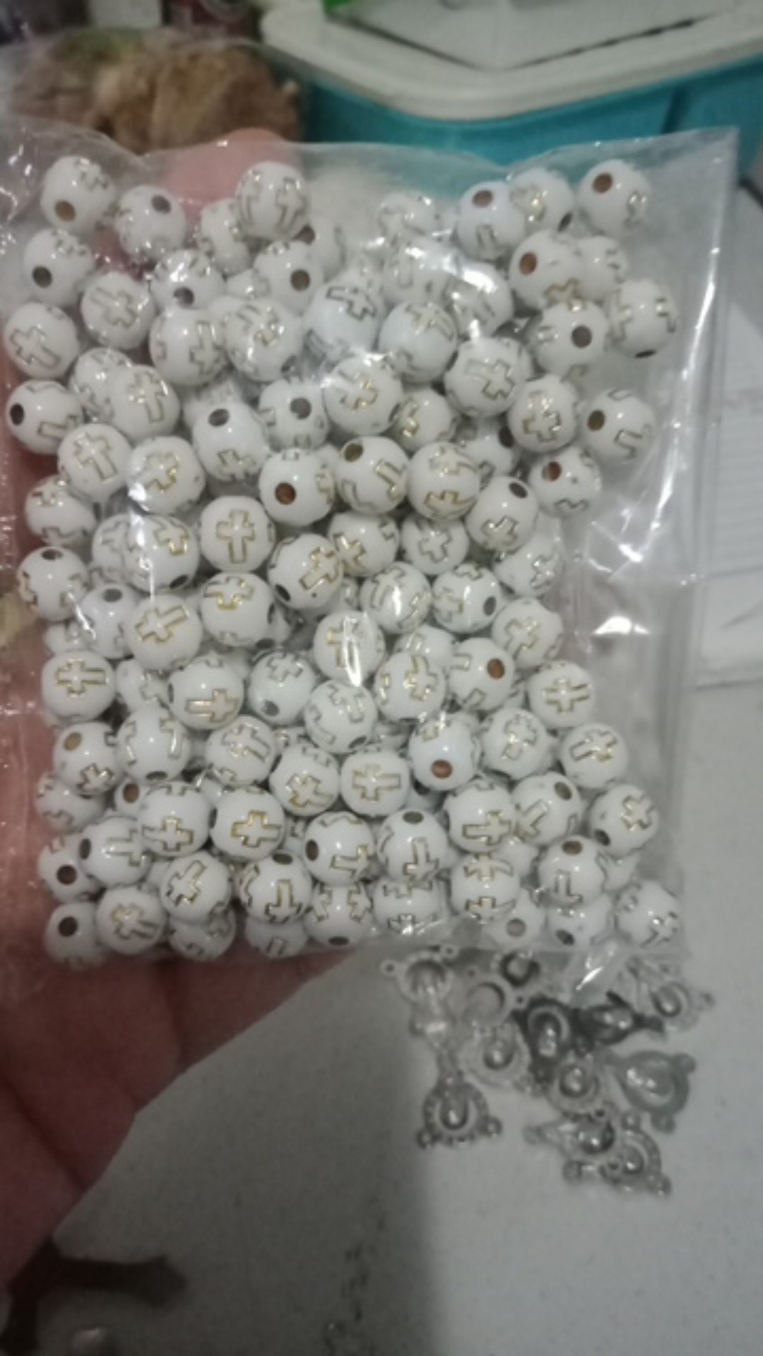 Bahan Rosario Manik Mote Salib 8 Mm