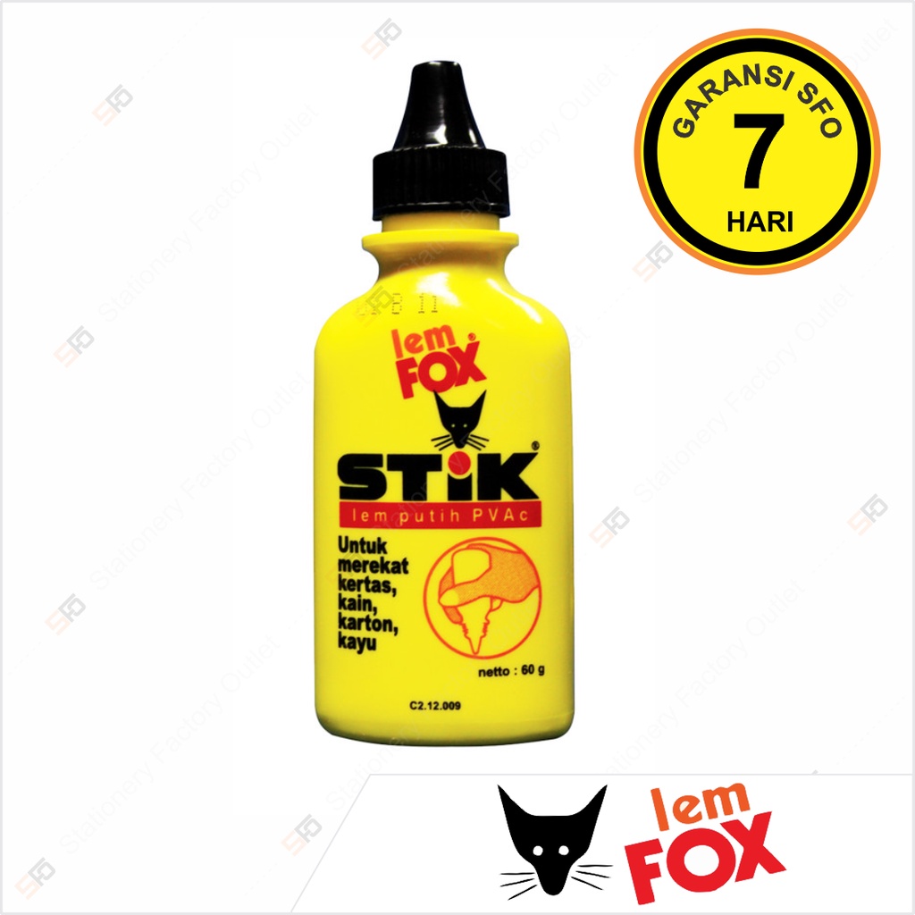 

Lem Fox Stik 60gr - PVAC Putih