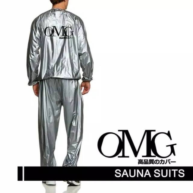 OMG Sauna Suit Kualitas Bagus / Baju Sauna / Jaket Celana Sauna Pembakar Lemak / Pakaian  Olahraga Pria Wanita Best Quality