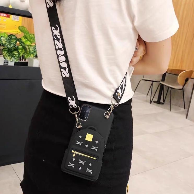 VIVO Y11 Y12 Y12i Y15 Y17 Y12S Y20 Y20i Y20S Y30 Y30i Y50 Case Boneka 4D Dompet Karakter + Tali Gant