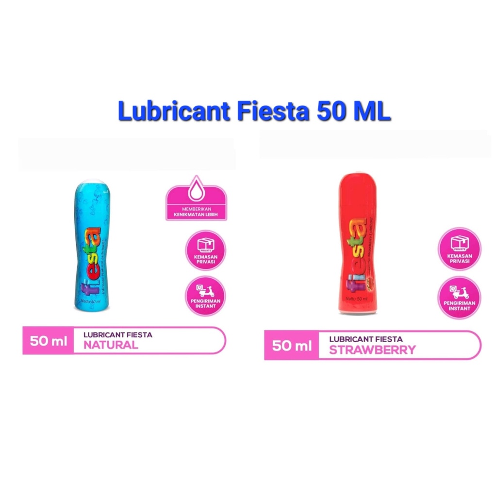 Lubricant Fiesta 50 ML | Lubricant Fiesta Natural 50 ML | Lubricant Fiesta Strawberry 50 ML | Pelumas Fiesta