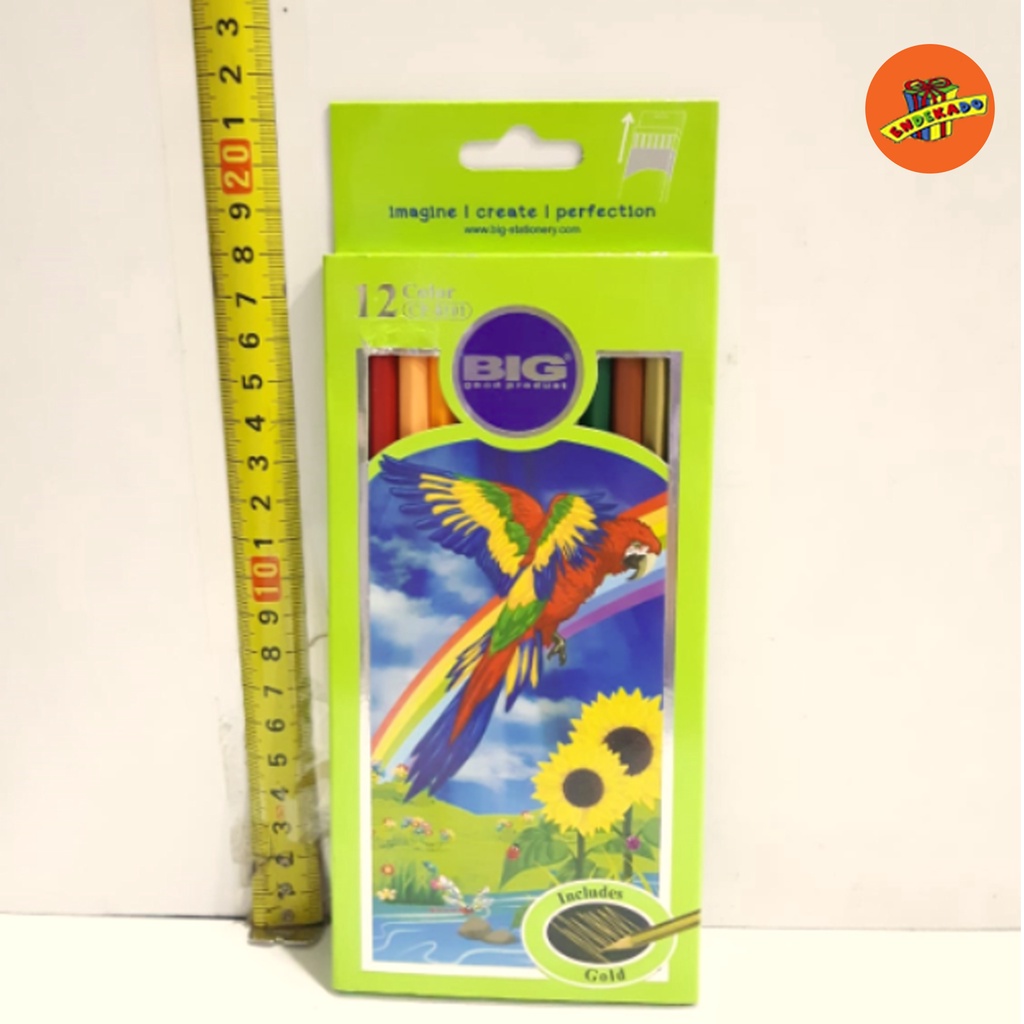 BIG PENSIL WARNA PENDEK/PANJANG 12PC - Pensil Warna Makassar