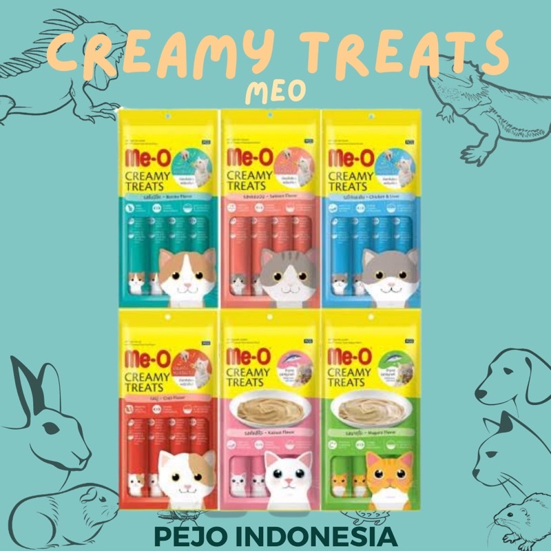 Meo Creamy Treats Snack Pasta Kucing 4pcs Me-O