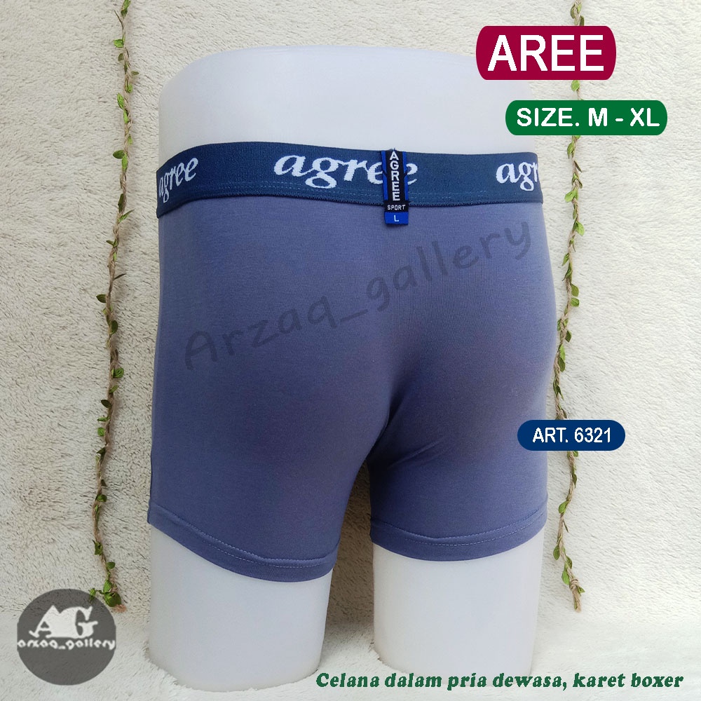 [ 3pc ] CD BOXER Agree Polos 6321 | Celana Dalam Pria Comfort Box Coklat