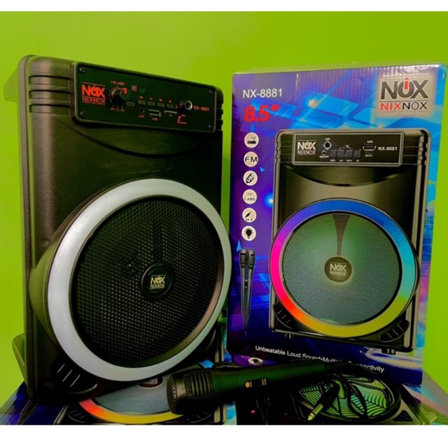 8,5inch speaker koper bluetooth nixnox NX 8882 speaker koper termurah terbesar free mic