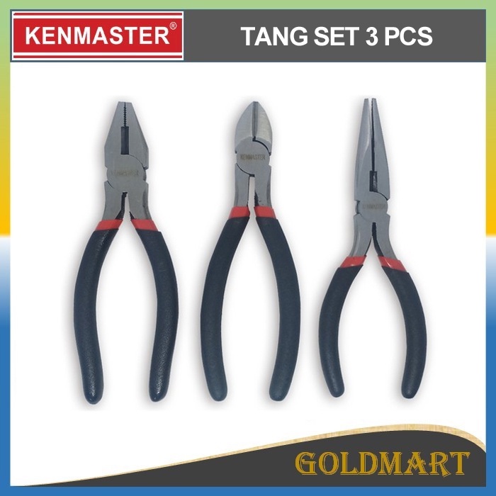 Tang Set 3 pcs / Kenmaster Tang Kombinasi, Tang Potong, Tang Lancip